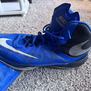 Nike Royal Blue and White High-Top Sneakers